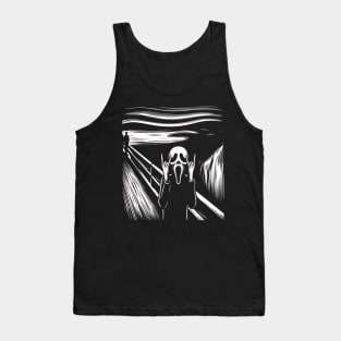 The Scream Rocks in Black and White Tank Top